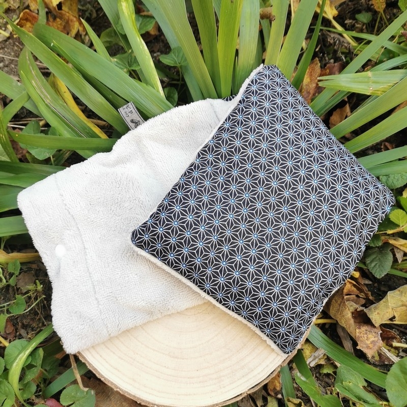 Bouillotte sèche aux graines de lin déhoussable GRAND MODÈLE. - La Bulle Naturelle